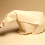polar bear origami sculpture by Giang Dinh